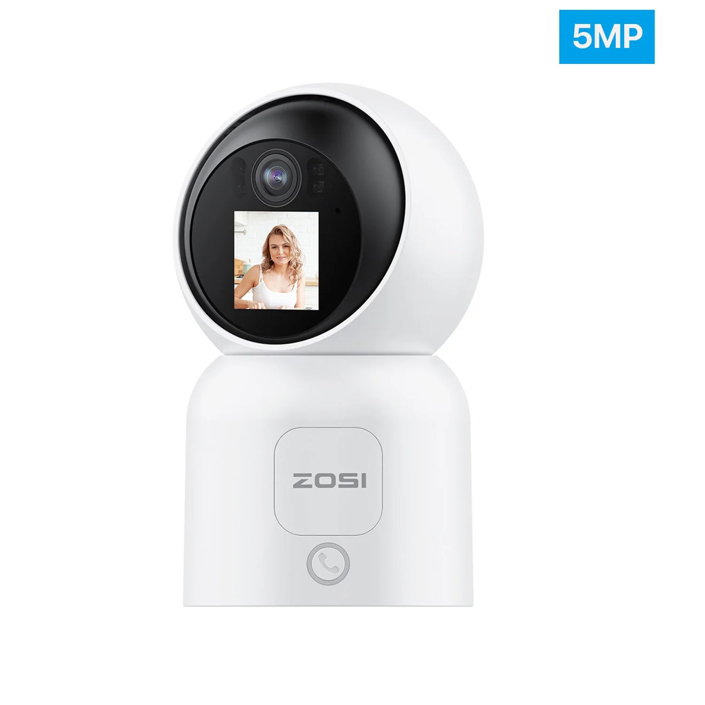 ZOSI C519M 4MP/5MP/4K Security Camera Indoor 2.4/5GHz WiFi Surveillance Camera 2-Way Video Baby/Pet Monitor 360° View Home Cam