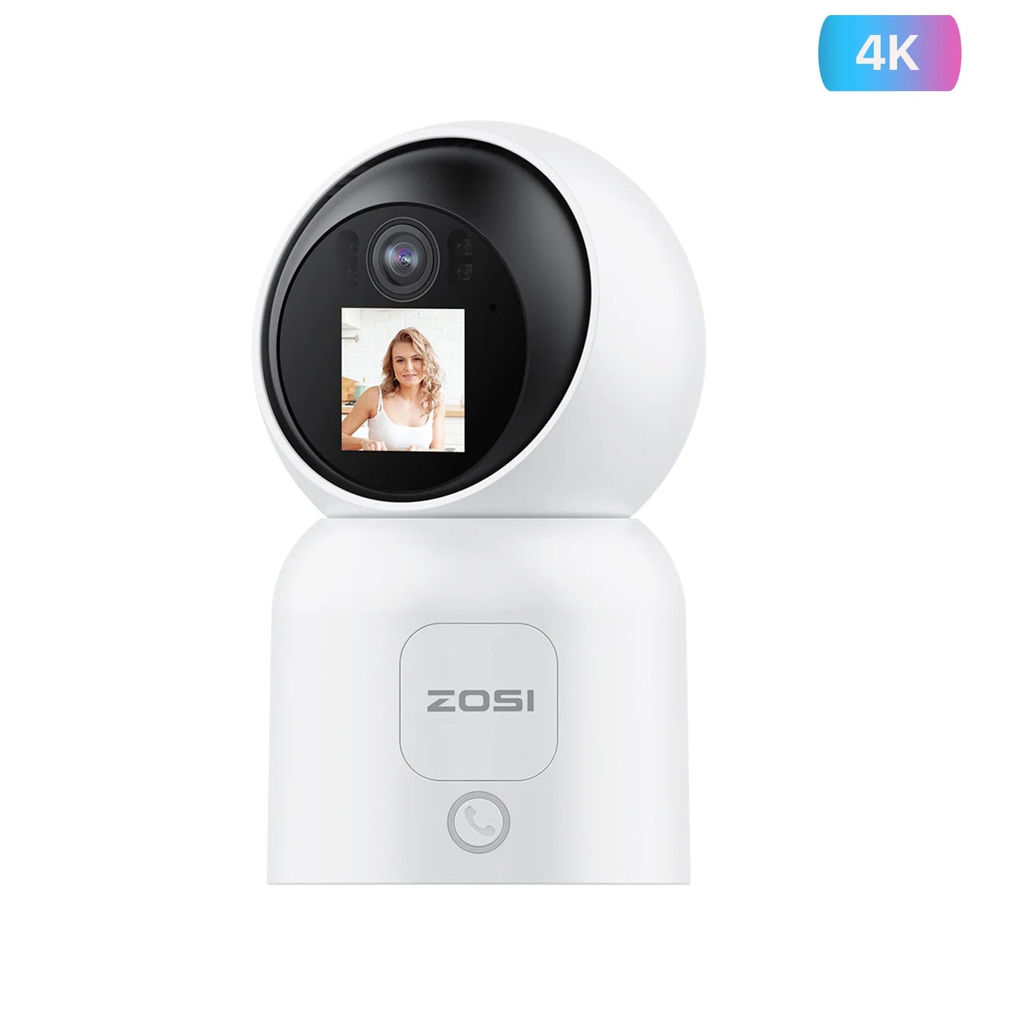 ZOSI C519M 4MP/5MP/4K Security Camera Indoor 2.4/5GHz WiFi Surveillance Camera 2-Way Video Baby/Pet Monitor 360° View Home Cam