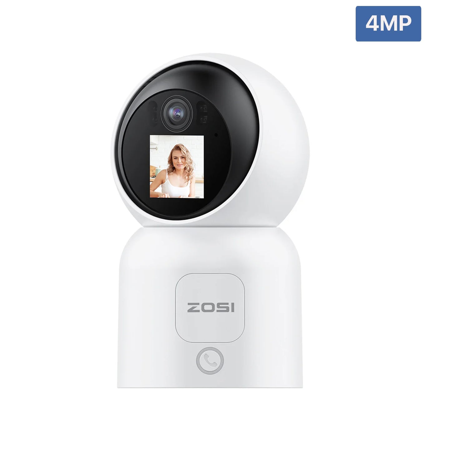 ZOSI C519M 4MP/5MP/4K Security Camera Indoor 2.4/5GHz WiFi Surveillance Camera 2-Way Video Baby/Pet Monitor 360° View Home Cam