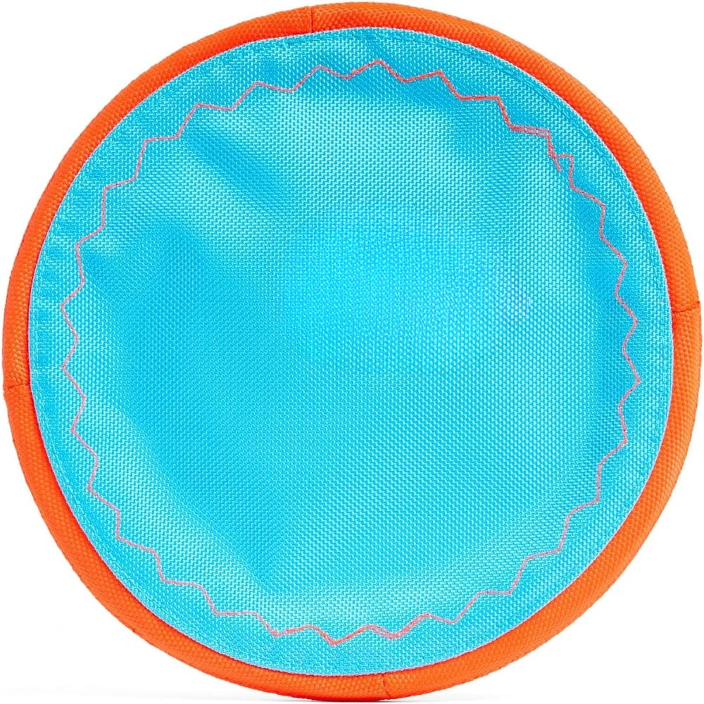 Paraflight Flying Disc Dog Toy - Water Floating Flyer - Durable Nylon Construction with Soft Rubber Edges