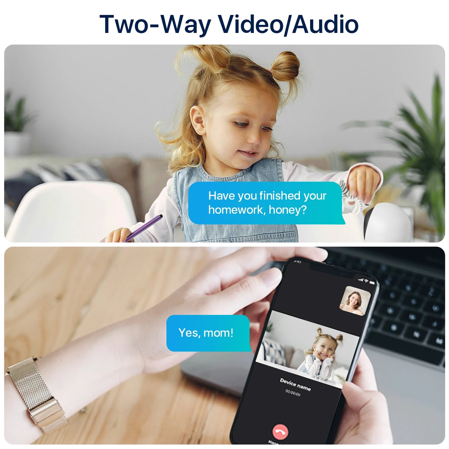 ZOSI C519M 4MP/5MP/4K Security Camera Indoor 2.4/5GHz WiFi Surveillance Camera 2-Way Video Baby/Pet Monitor 360° View Home Cam